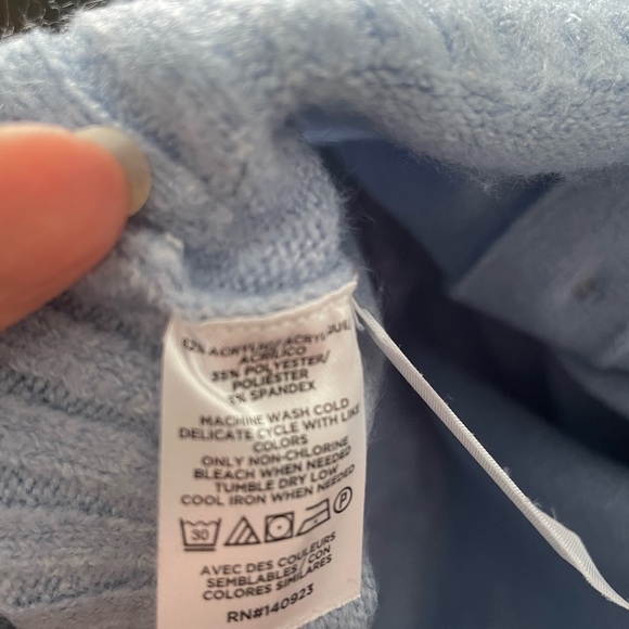 LOFT Soft Periwinkle Blue V Neck Cardigan Sweater Size S - Picture 6 of 6